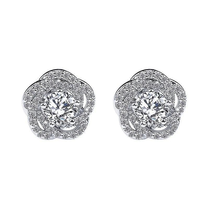 Silver Diamond örhängen Smycken presenter Stud örhängen