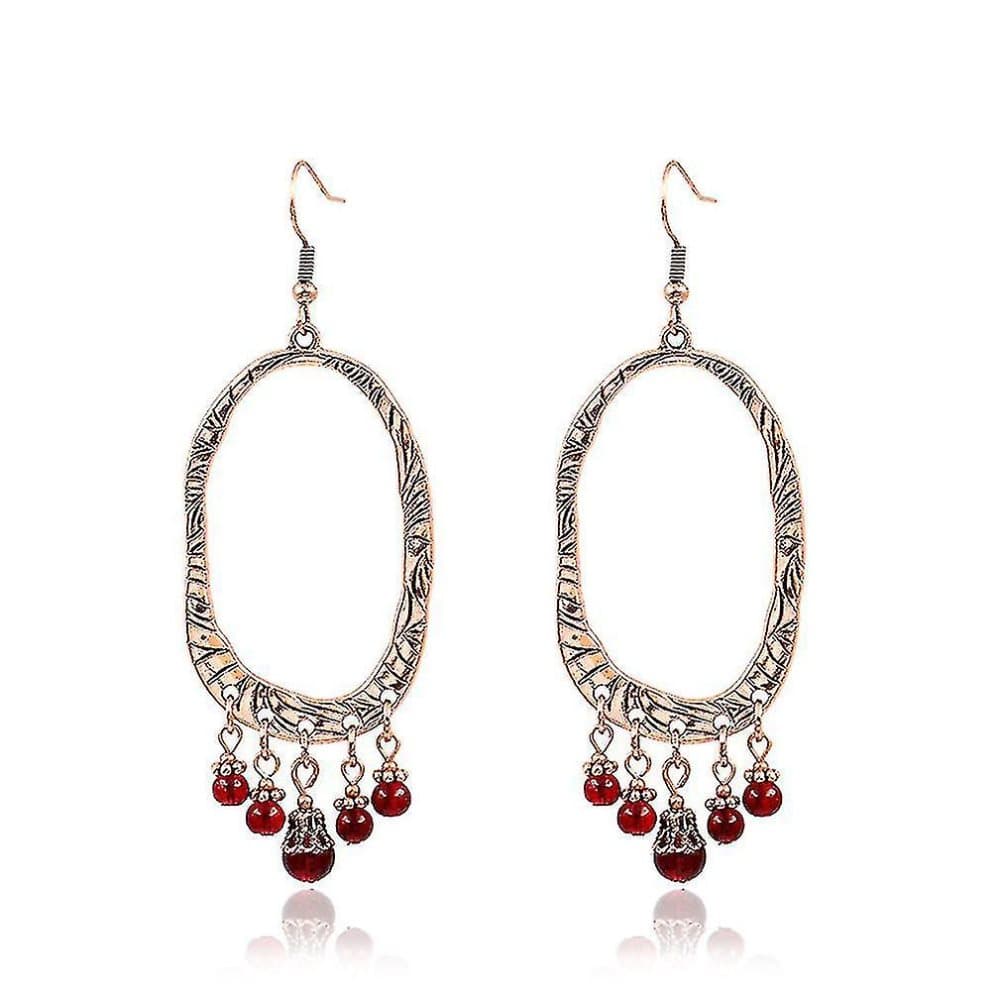 Örhängen Naturlig granatlegering Geometriska öronnappar för dagligt bruk