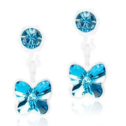Blomdahl Medical Plastic Pendant Butterfly 4/5mm Aquamarine