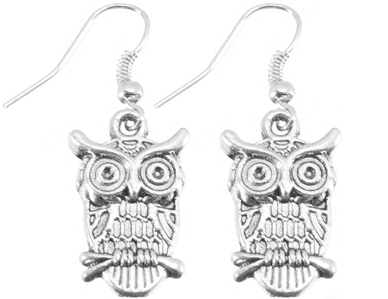Coola Silver Örhängen med Uggla / Ugglor / Owl