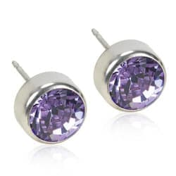 Blomdahl Silver Titanium ST Bezel 5mm Violet