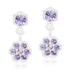 Blomdahl Medical Plastic Pendant 4/5mm Violet/Crystal