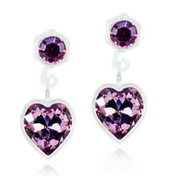Blomdahl Medical Plastic Pendant Heart 4/6mm Amethyst