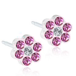 Blomdahl Medical Plastic Rose/Crystal