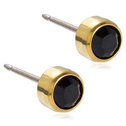 Blomdahl GT Gold Titanium Bezel  Black 3mm