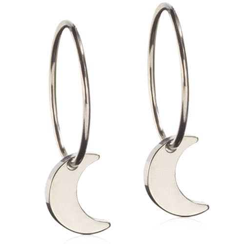 Blomdahl NT Ear Ring Pendant Moon 8mm