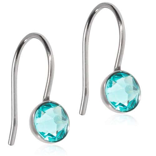 Blomdahl Natur Titanium NT PENDANT BEZEL 5 MM, TURQUOISE