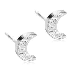 Blomdahl Natur Titanium NT BRILLIANCE MOON 8 MM, CRYSTAL