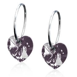 Natural Titanium NT Heart Pendant 10mm Black Diamond