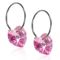 Natural Titanium NT Heart Pendant 10mm Rose