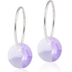 Natural Titanium NT Pendant Round Crystal 8mm Violet