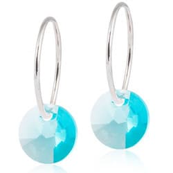 Natural Titanium NT Pendant Round Crystal 8mm Turquise