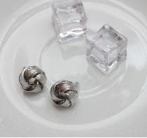 Silver Stud Örhängen - Mönstrad Knut