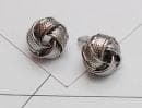 Silver Stud Örhängen - Mönstrad Knut