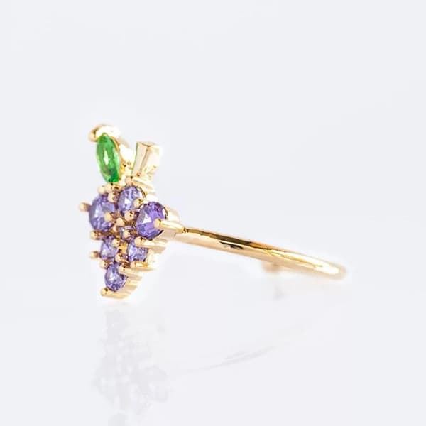 Guld Earcuff Ear Cuff Örhänge med Kristaller i Olika Färger