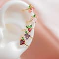 Miniatyrbild 4 av 4: Guld Earcuff Ear Cuff Örhänge med Kristaller i Olika Färger