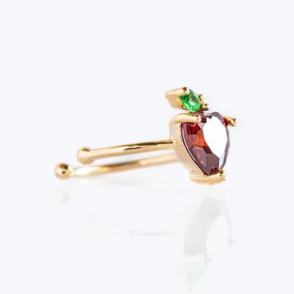 Guld Earcuff Ear Cuff Örhänge med Kristaller i Olika Färger