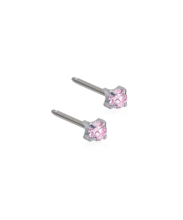 Blomdahl Örhänge  ST TIFFANY CZ LIGHT ROSE 3 MM