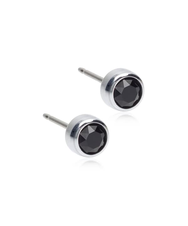 Blomdahl Örhänge ST BEZEL BLACK 5mm
