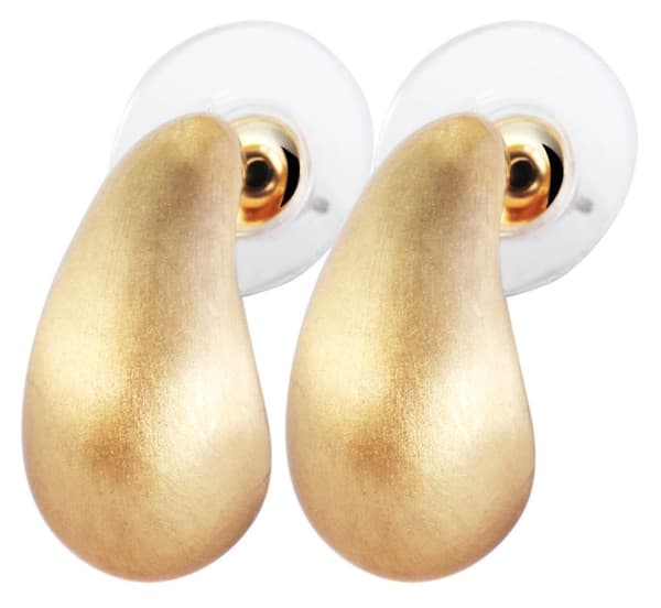 Matta Guld Stud Örhängen med Droppe / Droppar / Droppformade
