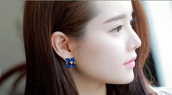 Earring tops studs Korean style flower