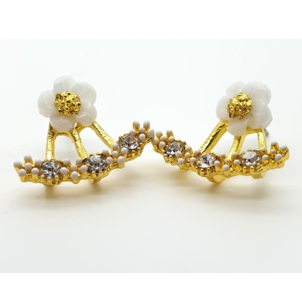 Earring tops studs Daisy flower two sided