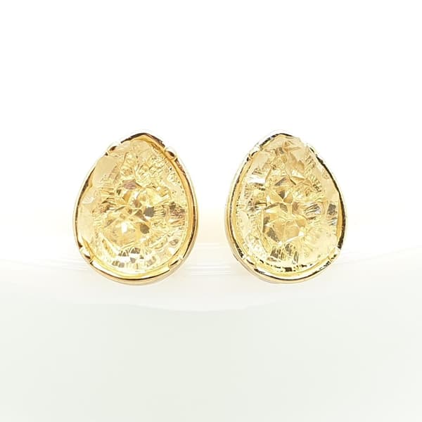 Durzy rock lava crystal shinning stone earring stud waterdrop