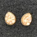 Miniatyrbillede 5 af 10: Durzy rock lava crystal shinning stone earring stud waterdrop