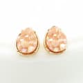 Miniatyrbillede 1 af 10: Durzy rock lava crystal shinning stone earring stud waterdrop