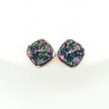 Pikkukuva 1 / 5: Durzy rock lava crystal shinning stone earring stud square