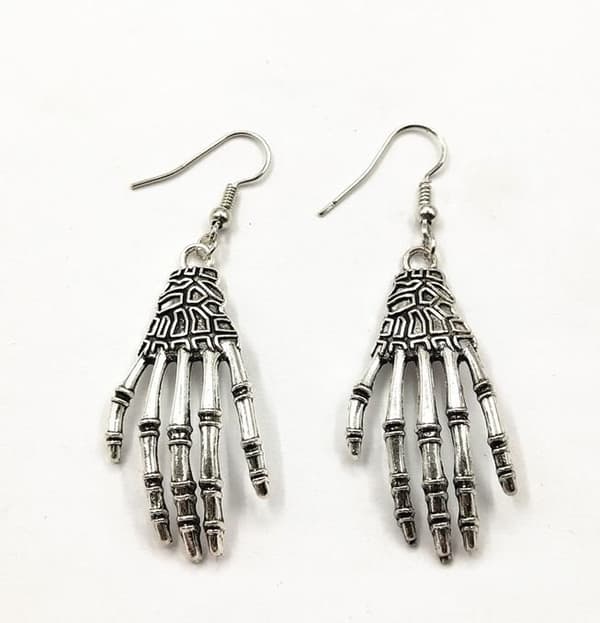 Earrings - Skeleton - Hand