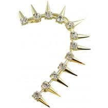 1 st Guld Örhänge & Wrap - Nitar & Rhinestones - Vänster Öra