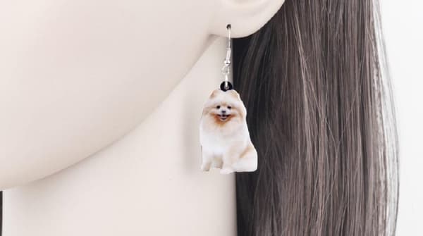 Earrings - Pomeranian - Acrylic