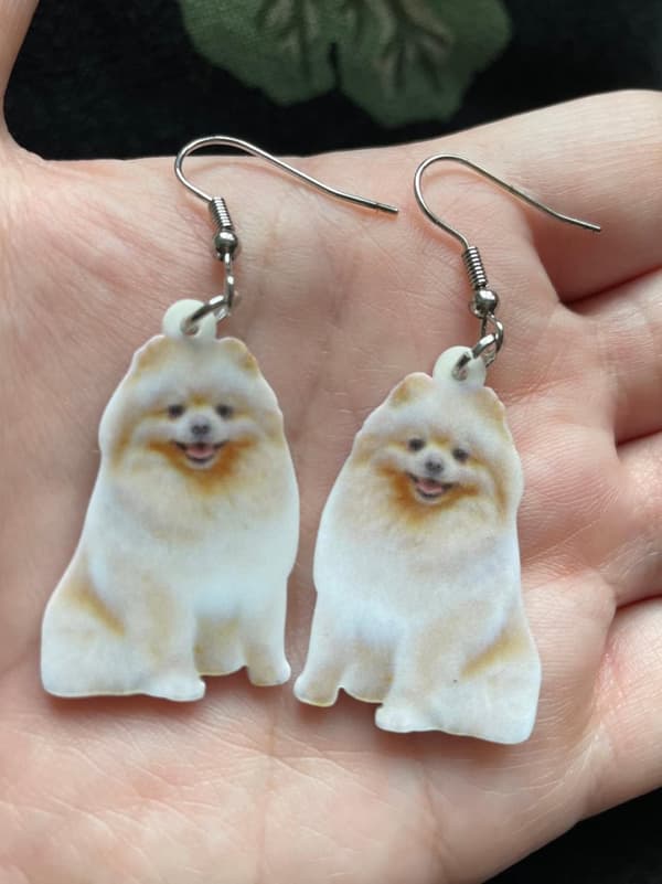 Earrings - Pomeranian - Acrylic