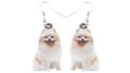 Miniatyrbillede 1 af 4: Earrings - Pomeranian - Acrylic