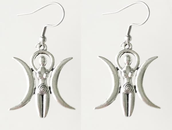 Earrings - Triple Moon - Goddess