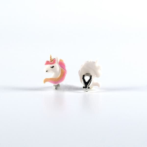 Clip-on øreringe Unicorn, Glitter - Busy Lizzie