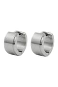 Pikkukuva 3 / 4: Hoop Earrings 13x7mm Hinged Hoops Matte-Finished Stainless Steel - GL03315