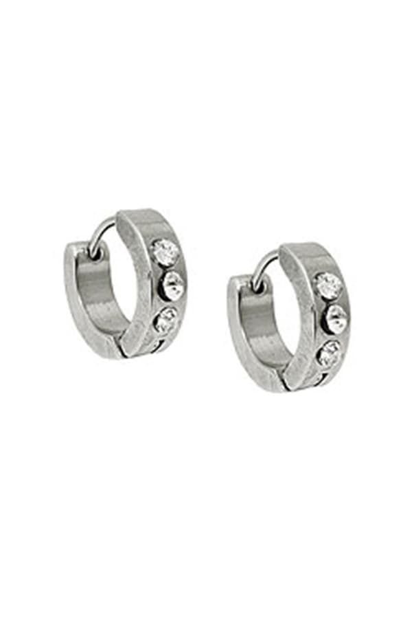 Earring Hoops Zirconia Stainless Steel - GL03226