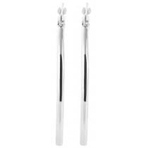 Klassiska Runda Hoop Silver Örhängen i Rostfritt Stål - 4,3 cm