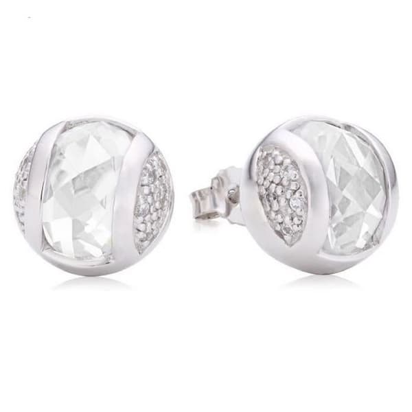 Örhängen - ORPHELIA - Silver - Vit zirkon - Stud - Puce
