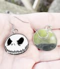 Pikkukuva 2 / 2: Earrings - Creoles - Jack O Lantern - Skellington
