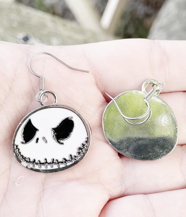 Earrings - Creoles - Jack O Lantern - Skellington