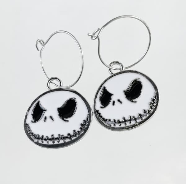 Earrings - Creoles - Jack O Lantern - Skellington