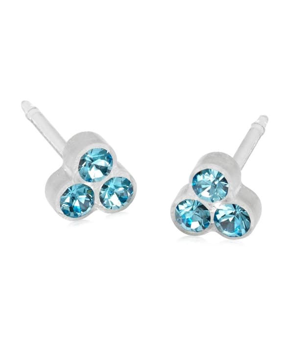 Blomdahl Örhängen MP Clover 6 mm Aquamarine