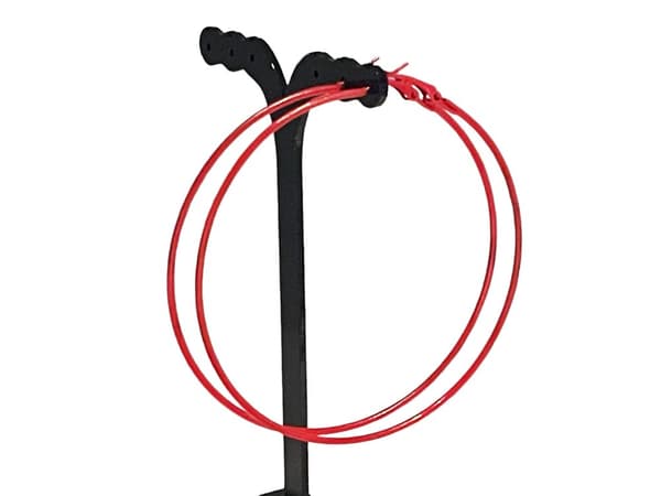 Röda Stora Blanka Tunna Runda Hoop Örhängen - 8 cm - Röd