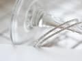 Miniatyrbild 3 av 8: Glittrande Silver Örhängen -Hoop med Vit Strass/Rhinestones 9 cm