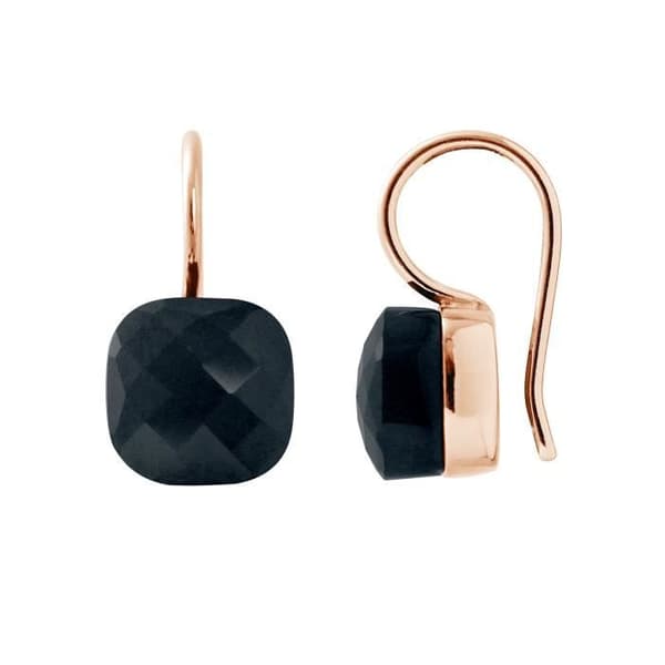 Örhängen - LOVA LOLA VAN DER KEEN - Black Crystal - 925 Silver - Rose Gold - Dam
