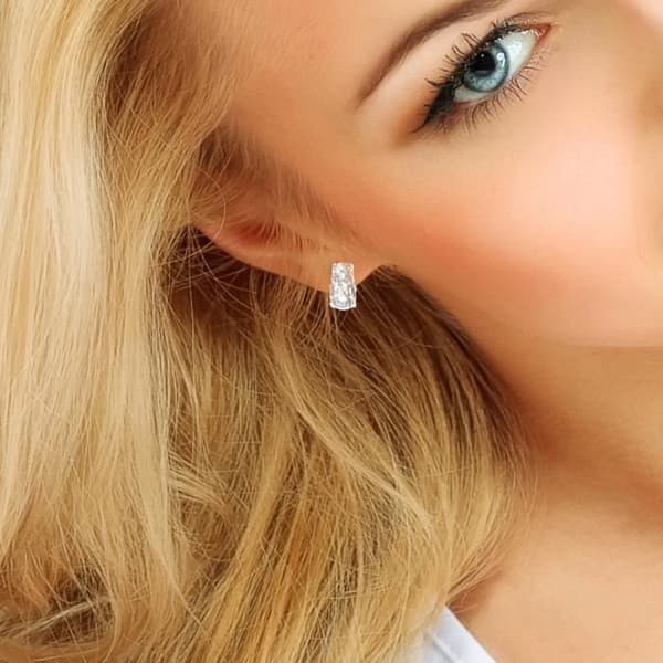 LOVA LOLA VAN DER KEEN - Örhängen - Solitaire Duo - Prestige smycken - Syntetisk diamant - 925 Sterling Silver