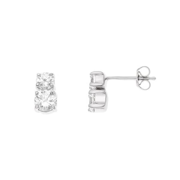 LOVA LOLA VAN DER KEEN - Örhängen - Solitaire Duo - Prestige smycken - Syntetisk diamant - 925 Sterling Silver
